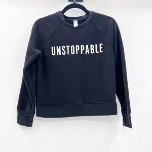 Athleta Girl Women's Black Crewneck 'Unstoppable' Sweater Size L